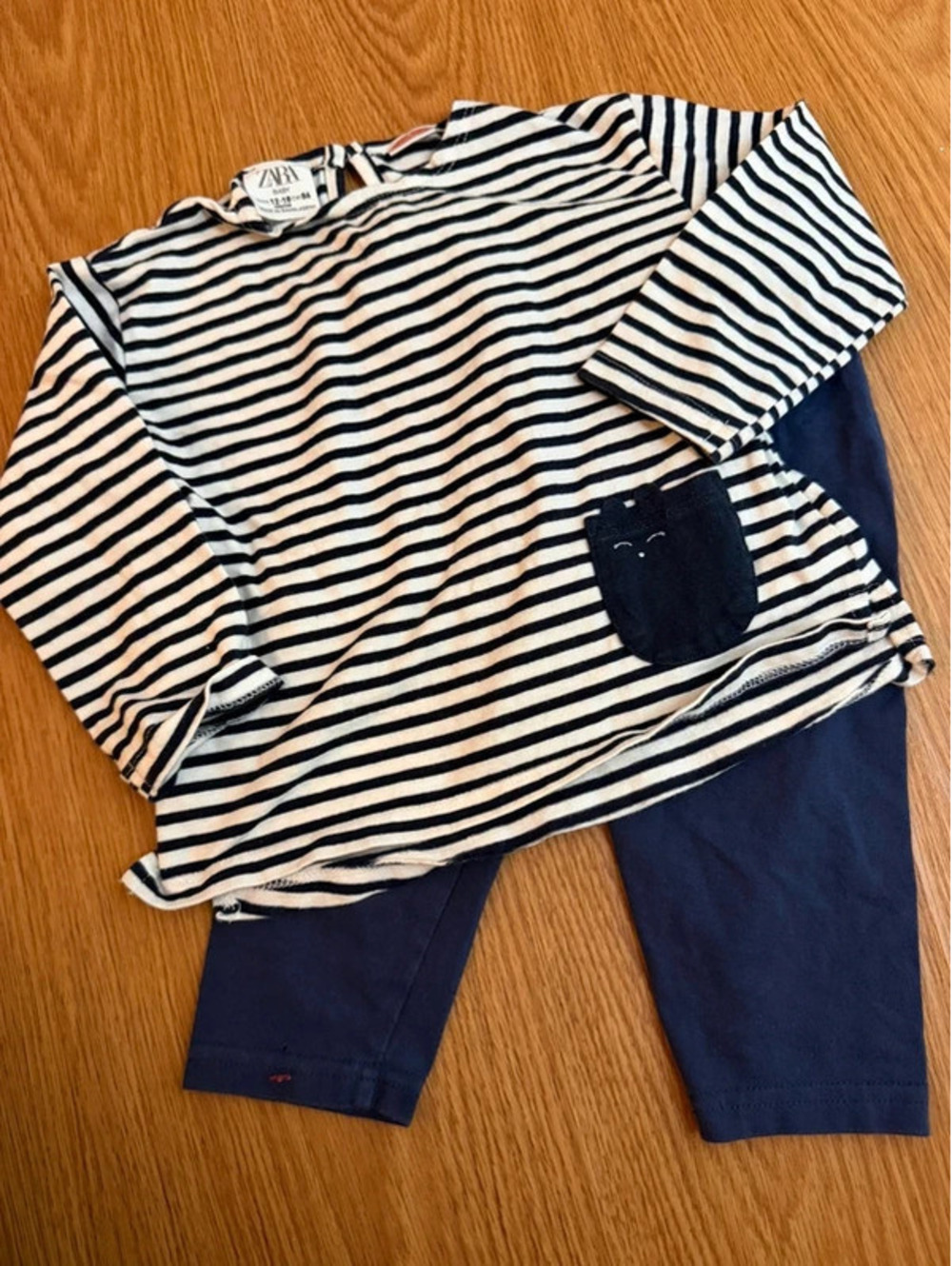 Zara top and cotton leggings set
